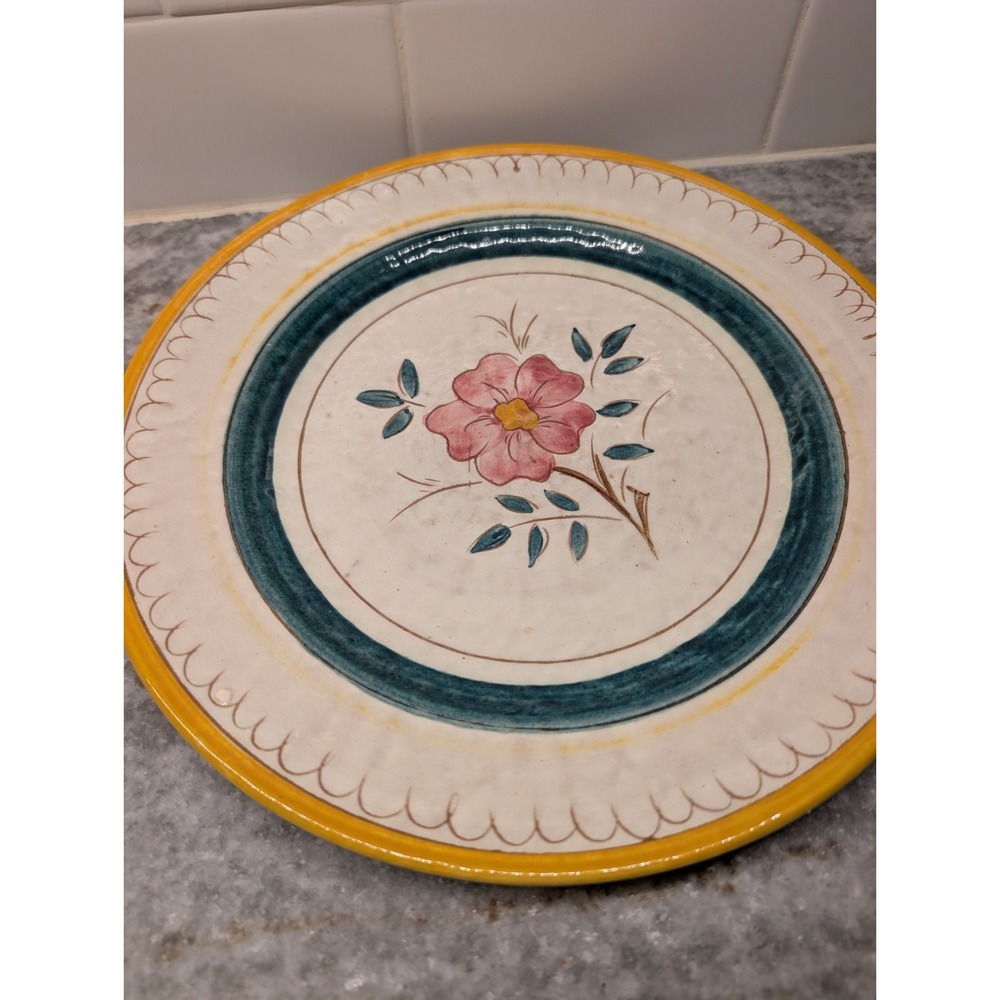 Stangl Pottery Terra Rose‎ Garden Flower Pink 10 Inch Plate NJ USA